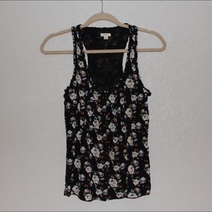 Aerie Navy Floral Tank